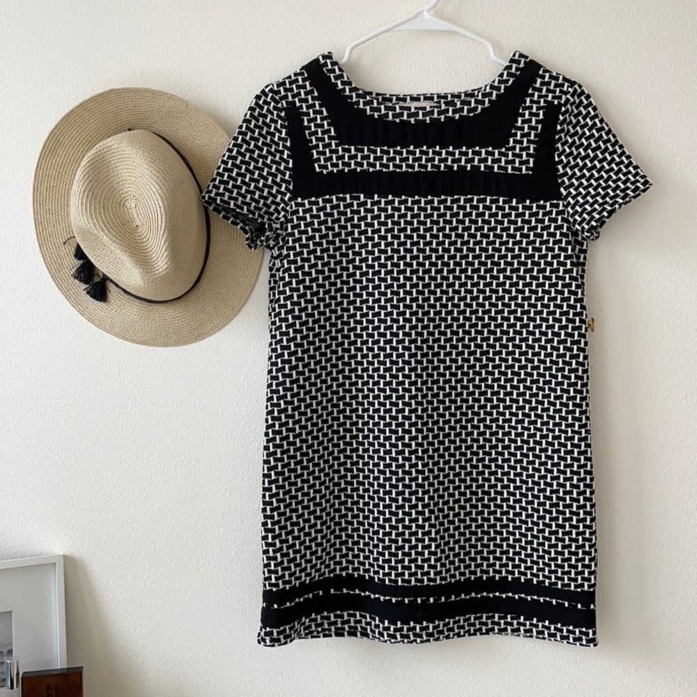 Anthropologie Black and White Tunic Dress/Top Xs